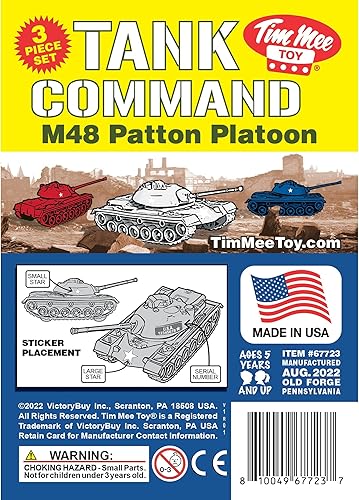 Miniatura 45 de TimMee - Tanques de juguete para hombres de plástico del ejército - Negro WW2 3pc - Hecho en Estados Unidos Negro,Bronceado del desi,Gris,Verde