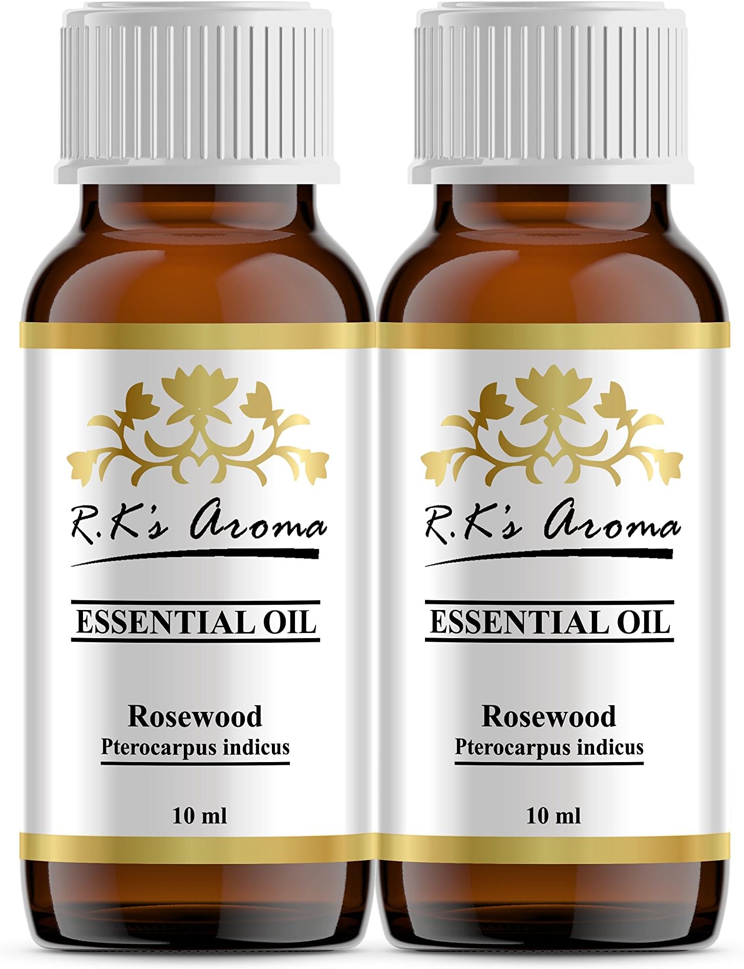 Rks AromaRose Wood Essential Oil 100% Pure and Natural, 10 ml (Pack of 2)