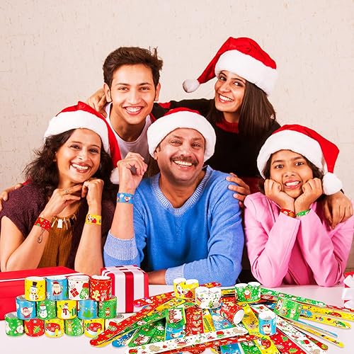 Miniatura 6 de Max Fun 48 pulseras de Navidad para niños, regalos de fiesta para niños, regalos de Navidad, rellenos de calcetines de Navidad, regalos de