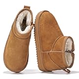 100% Genuine Leather Girls Boots – Water Resistant & Lightweight Ankle Boots with Memory Foam – Cozy & Fur Non Slip Kids Boots for Girls & Boys, Perfect for Fall