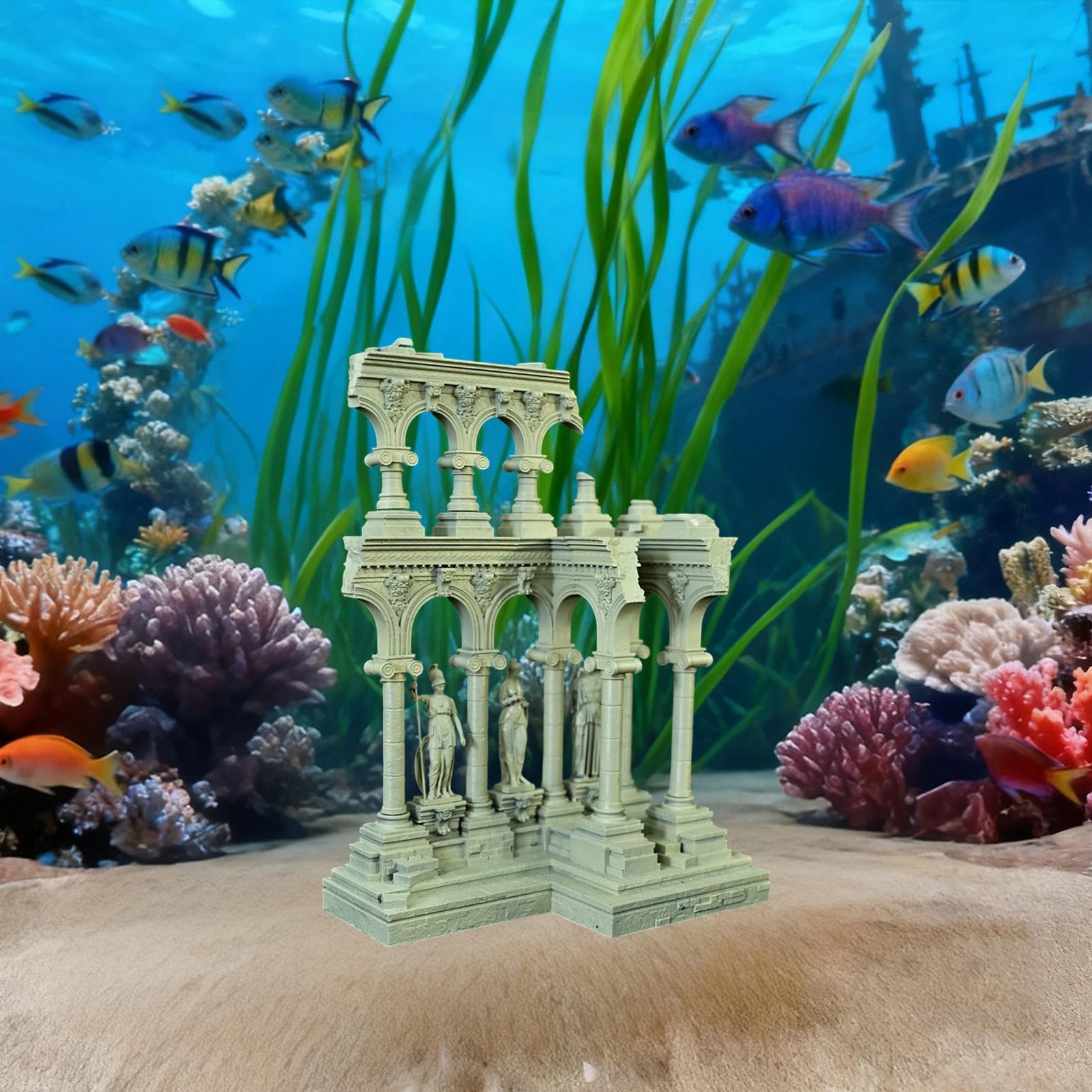 Decorazioni per Acquario in Resina di Ispirazione Europea: Sculture Leggere E Multifunzionali Che Fungono Da Elementi Paesaggistici E Sostituiscono Gl, Style C