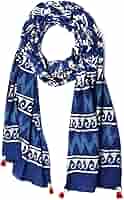 小物 COTTON STOLE - BLUE Stole [A/W NEW] | Import Japanese products at wholesale