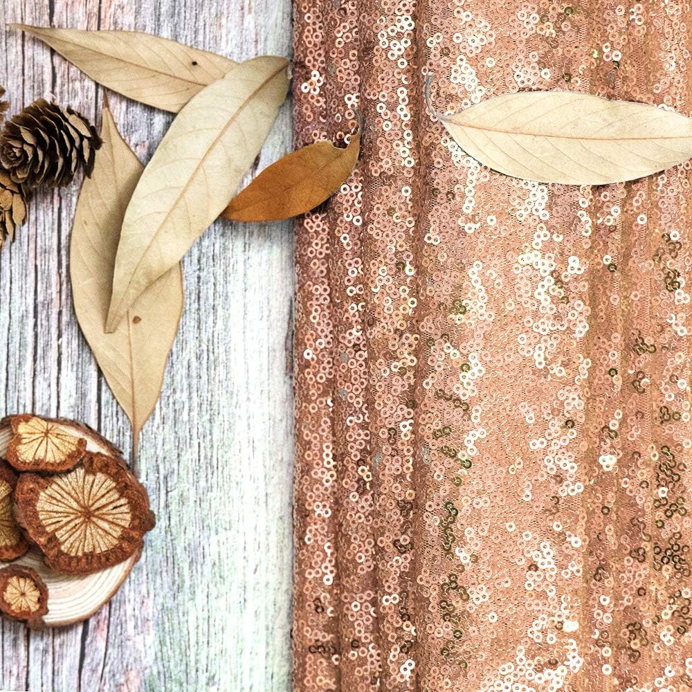 Obrus z cekinami w kolorze różowego złota 305 cm okrągły błyszczący różowe złoto drapowany obrus cekinowa tkanina obrus obrus na stół na ślub urodziny przyjęcie baby shower