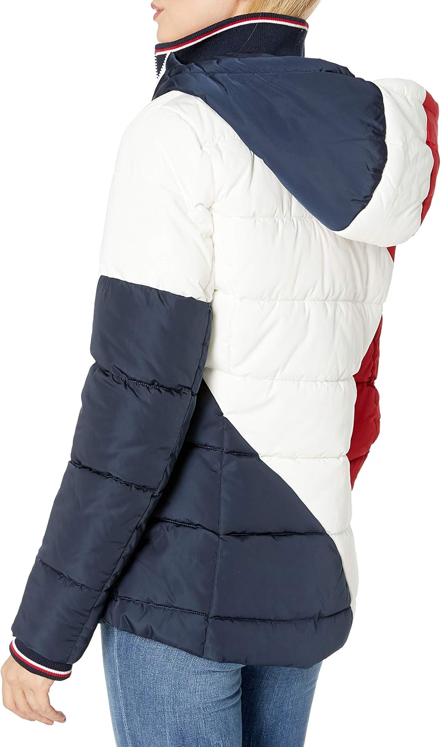tommy hilfiger stripe parka