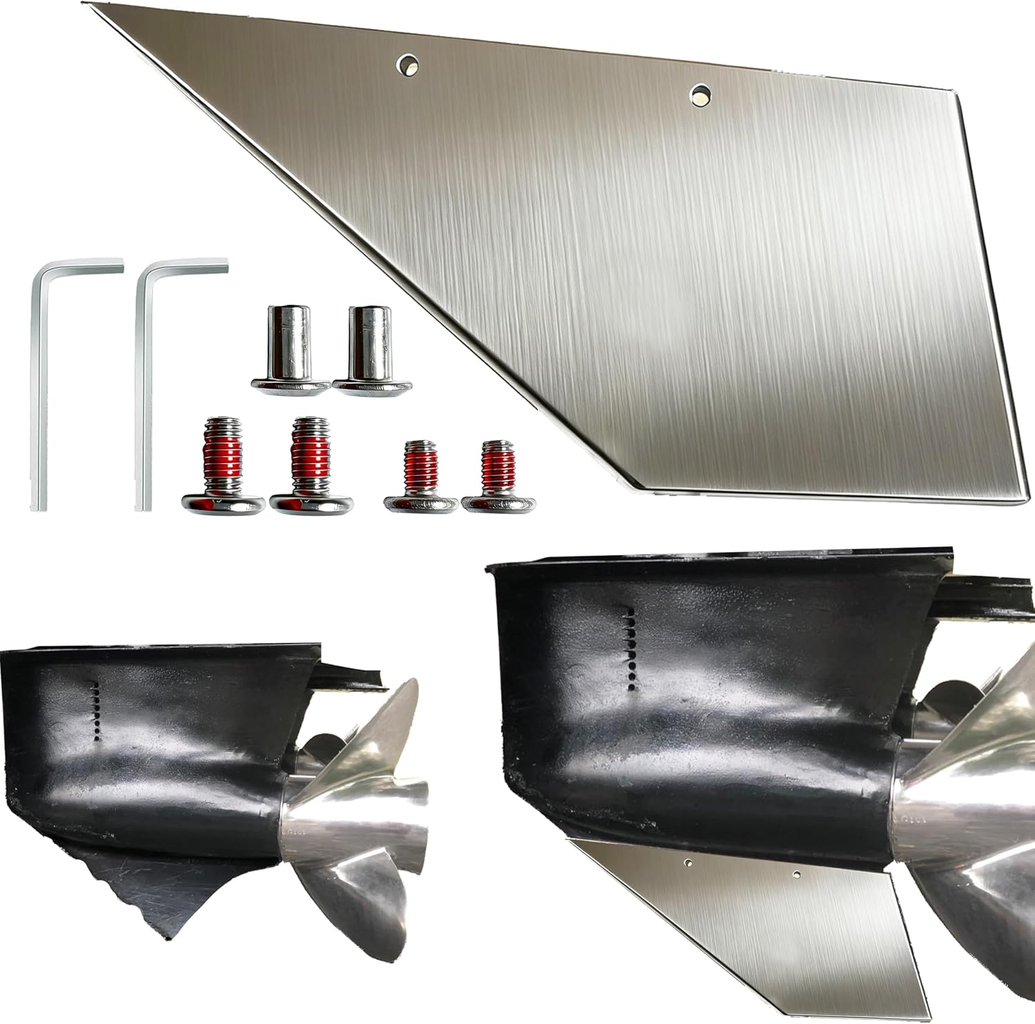 35-SS615 Skeg Guard Protects Against Ramp Dragging Wear and Tear Fix Damaged Skeg for Mercruiser Bravo 1 and 3 Drives, 1990 to Present Marine-Grade Stainless Steel 27051 Skeg Guard Protector