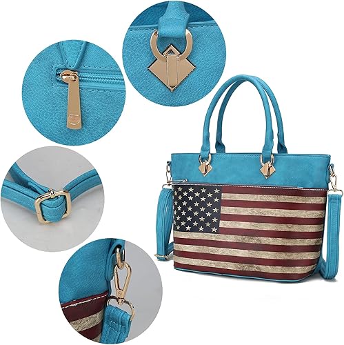 Miniatura 7 de MKF Collection Mia K - Bolso bandolera de cuero vegano con asa superior para mujer