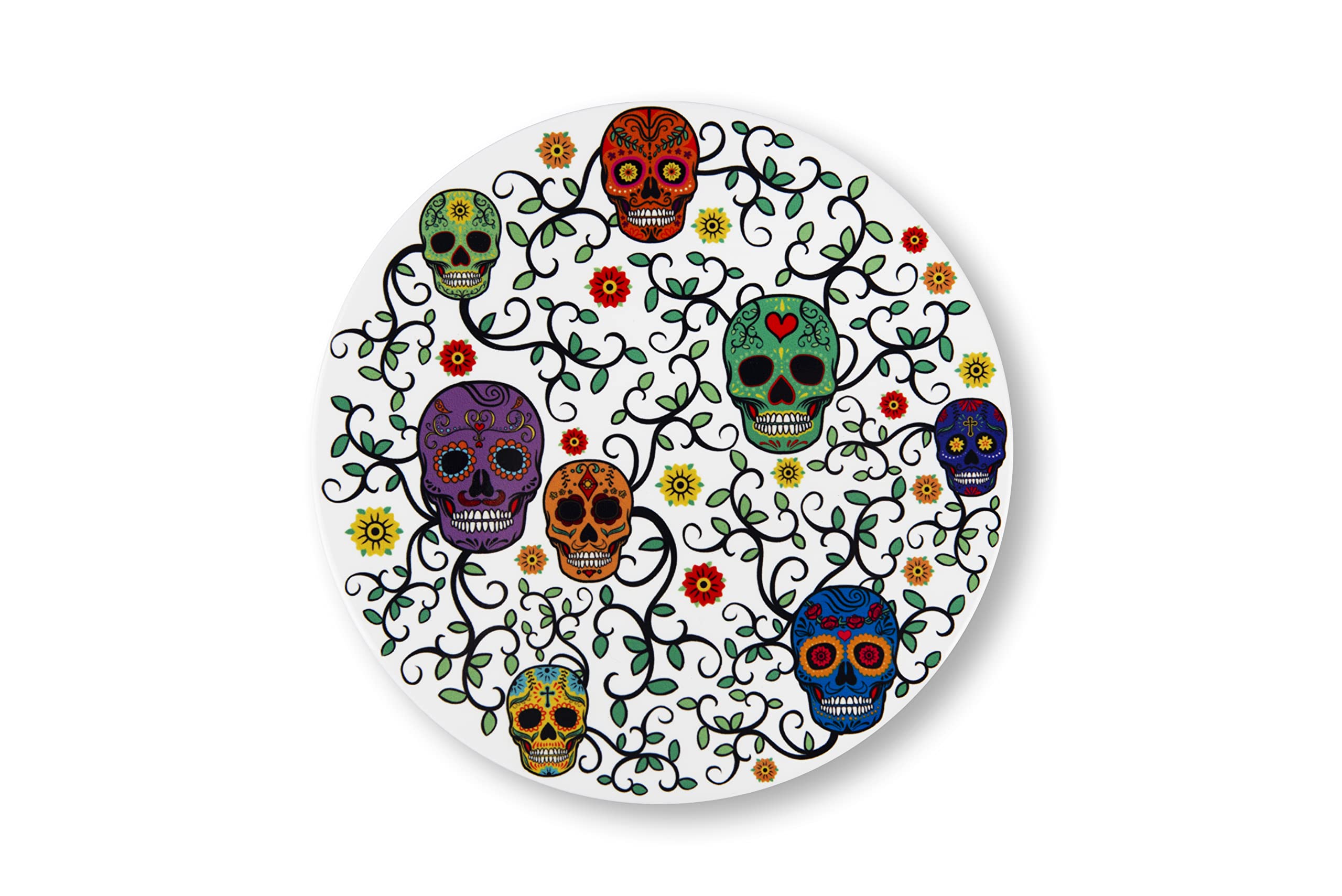 Excelsa Calavera Trivet, Dolomite ceramic and cork, Cm. 16 x 16