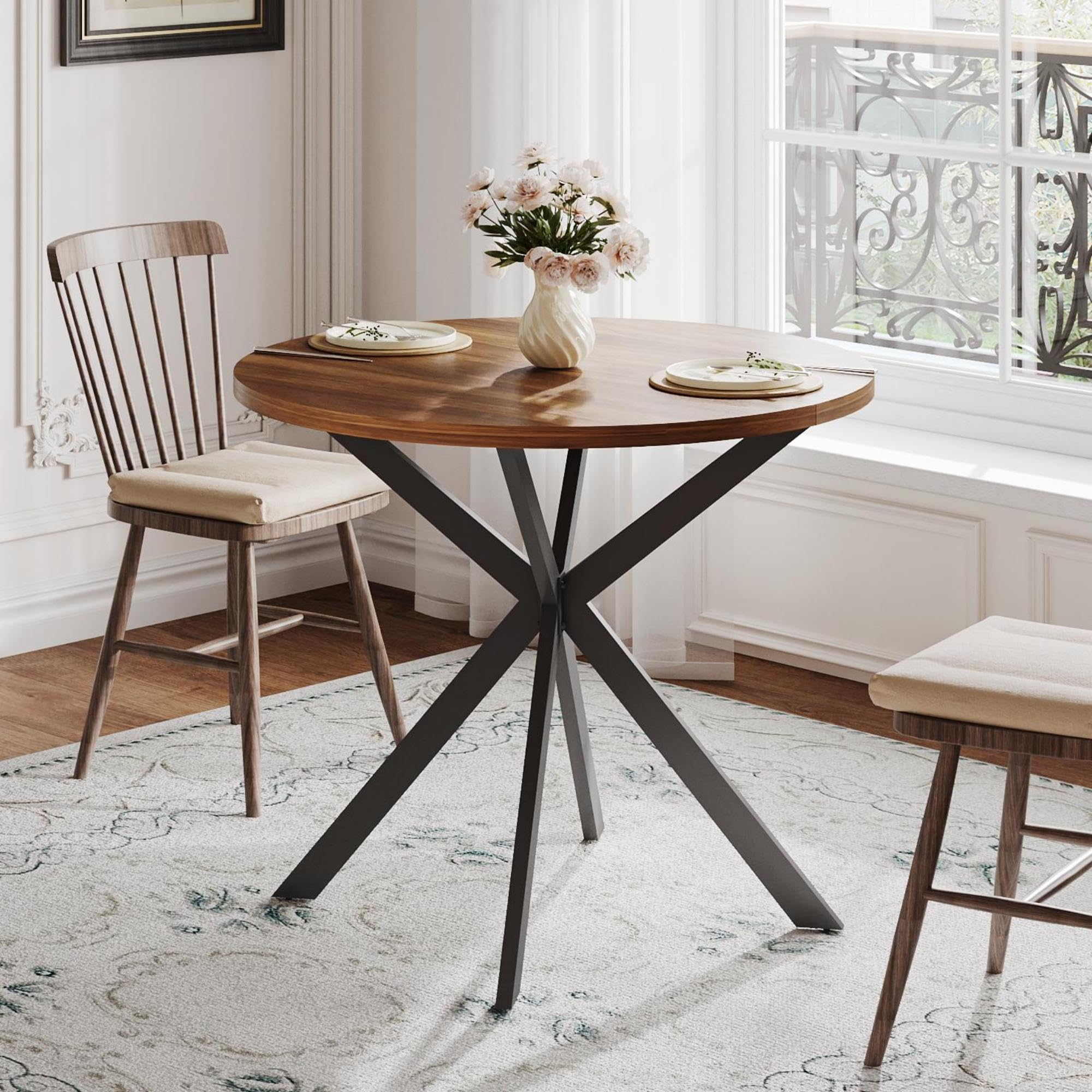 ChooChoo 31.5 Inch Round Dining Table for 2
