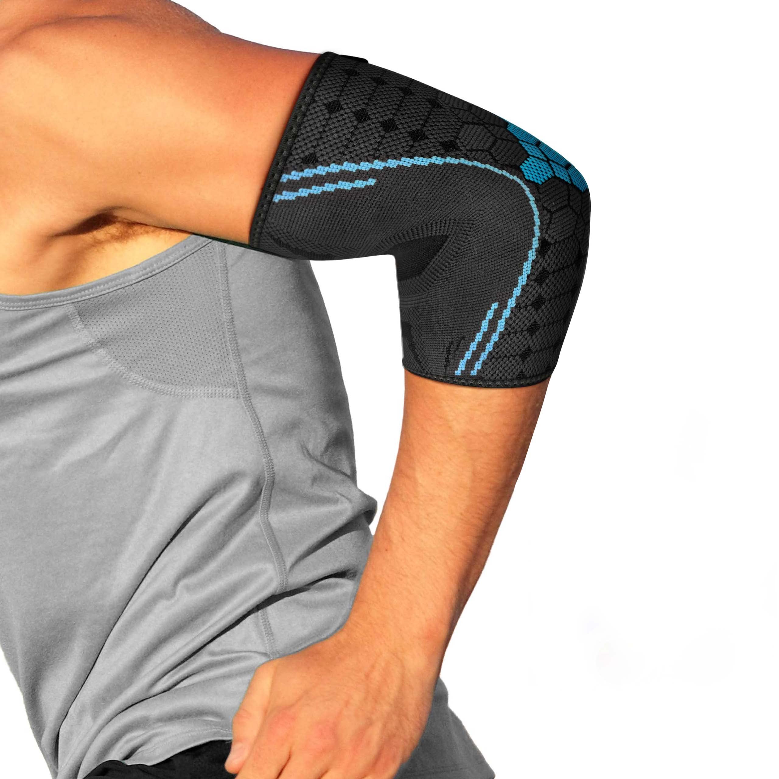 bonmedico Ellenbogenbandage, Tennisarmbandage, Ellenbogenbandage für Damen und Herren - 1 Stück, Grau, S