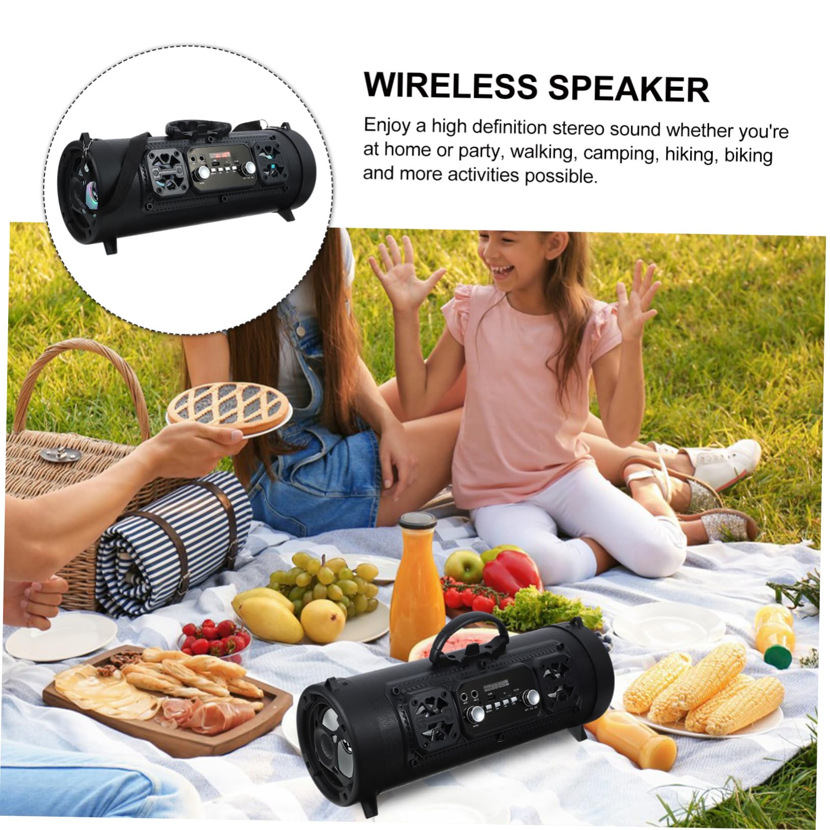 Altavoz Inalámbrico M17 Portátil con Conexión Inalámbrica Negro de Plástico