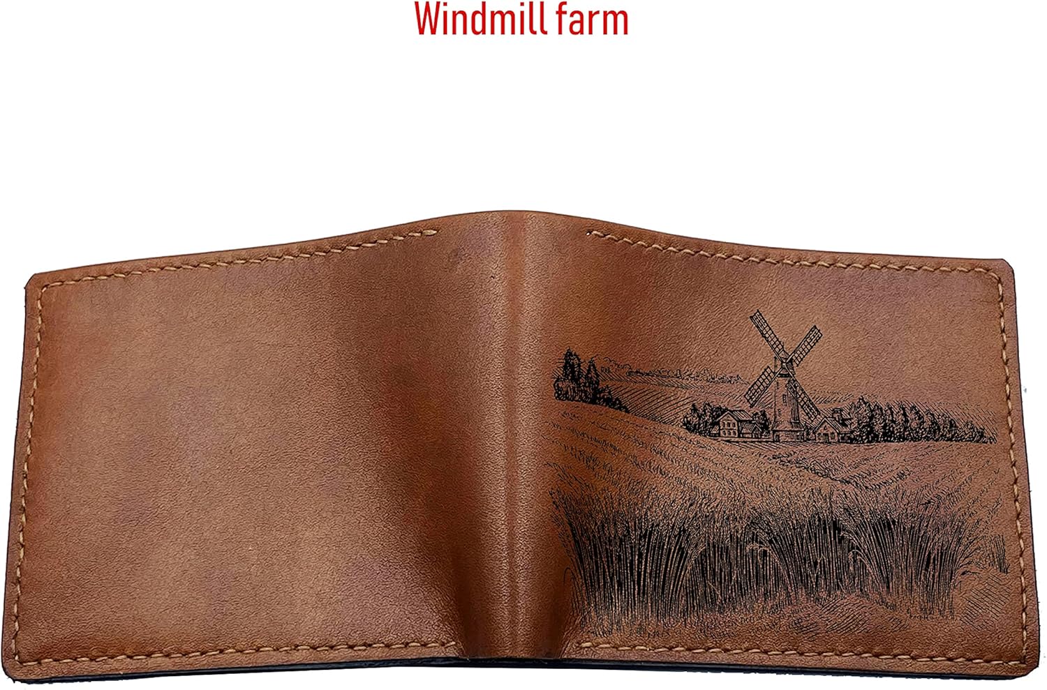Unik4art - Personalized leather men's wallet, landscape nature scene wallet for men, gift for him, leather anniversary present