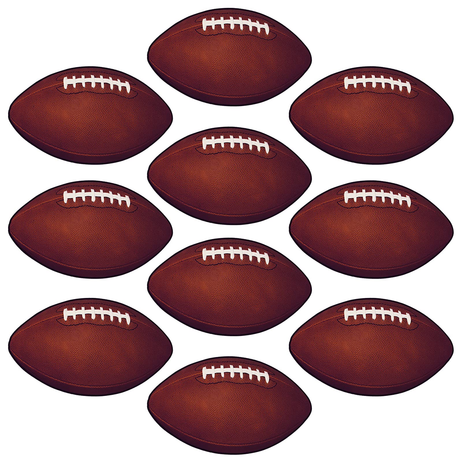 BeistleMini Football Decorating Cutouts, Brown/White/Black