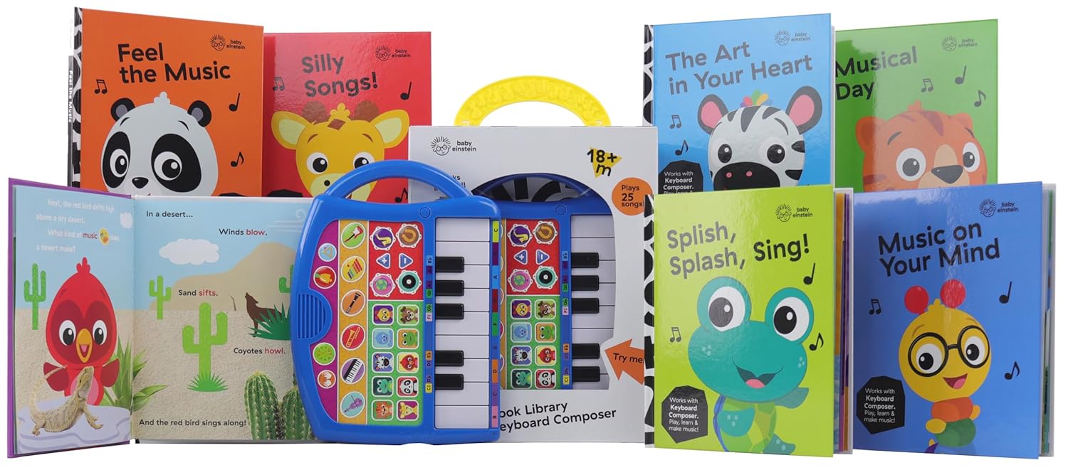 Baby Einstein - My First Music Fun Keyboard Composer & 8 Sound Book Library - PI Kids (Play-A-Song)      Board book – September 1, 2020