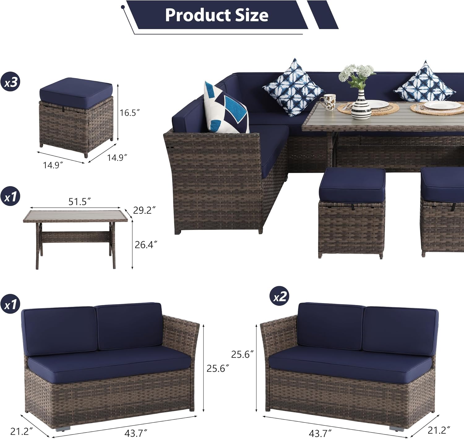 Transform Your Outdoor Space: KIGOTY 7 Piece Patio Furniture Set Review