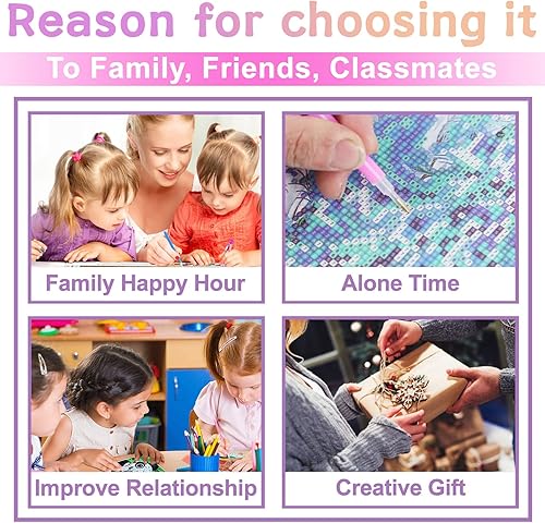 Miniatura 6 de Kit de pintura de diamantes, lindo kit de arte de diamantes de erizo para adultos, niños principiantes, pintura de flores de animales 5D,