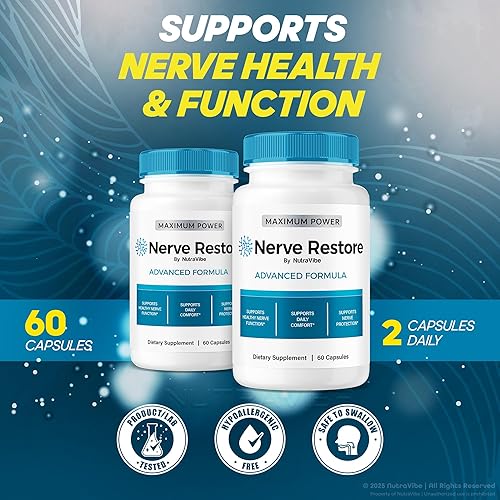 Miniatura 3 de (5 unidades) Restaurador de nervios - Fórmula avanzada de restauración de nervios con ingredientes naturales  Restaurador de nervios premium para