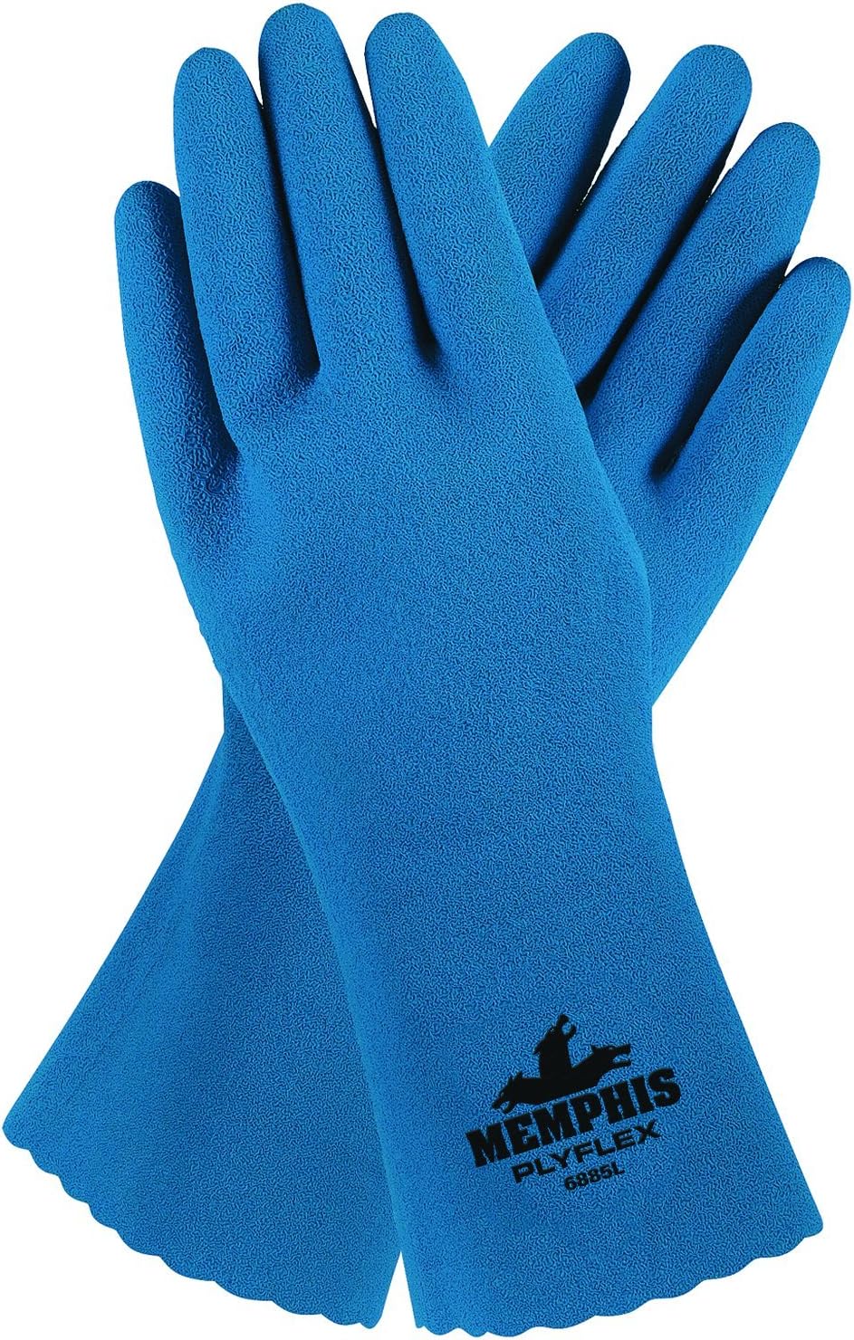 MCR Safety 6885XXL 12Inch PlyFlex Light Latex Interlock Lined Gloves