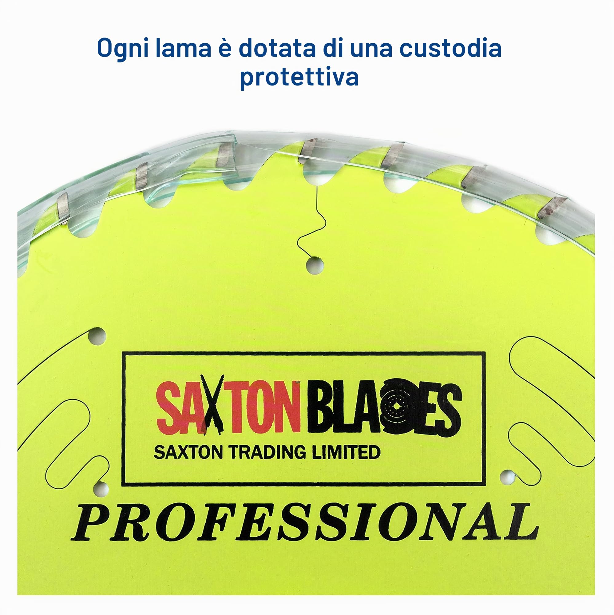 Saxton TCT250100TPRO - Lama per sega circolare TCT 250 mm x 100 denti x 30 mm, foro 16, 20, 25 mm, anelli di riduzione compatibili con Bosch, Makita, Dewalt, ecc