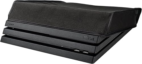 Miniatura 4 de eXtremeRate Black Horizontal Dust Cover for PS4 Pro Console, Soft Neat Lining Dust Guard for PS4 Pro Console, Anti Scratch Waterproof Cover