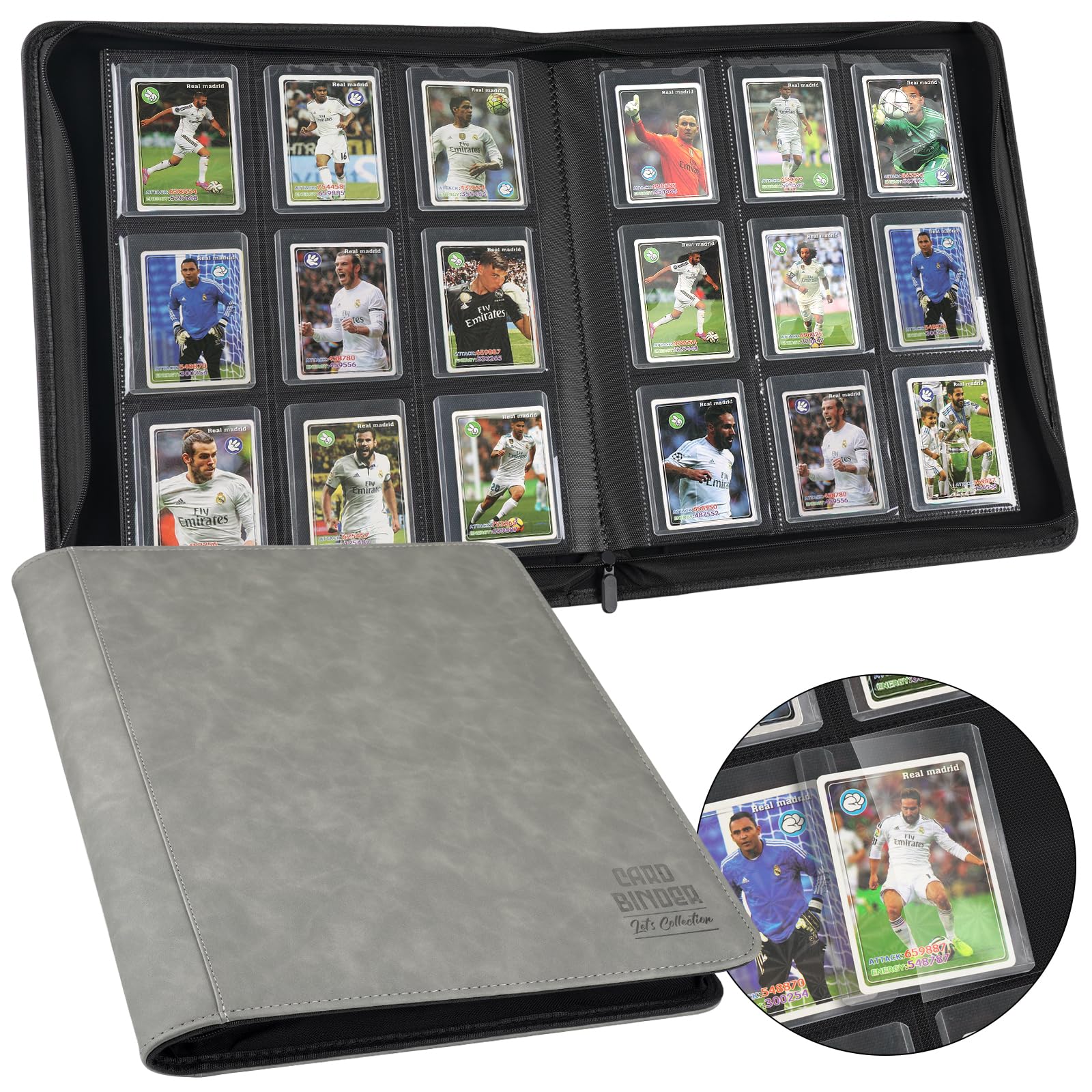 Toploader Binder with 9-Pocket Pages, Holds 288 