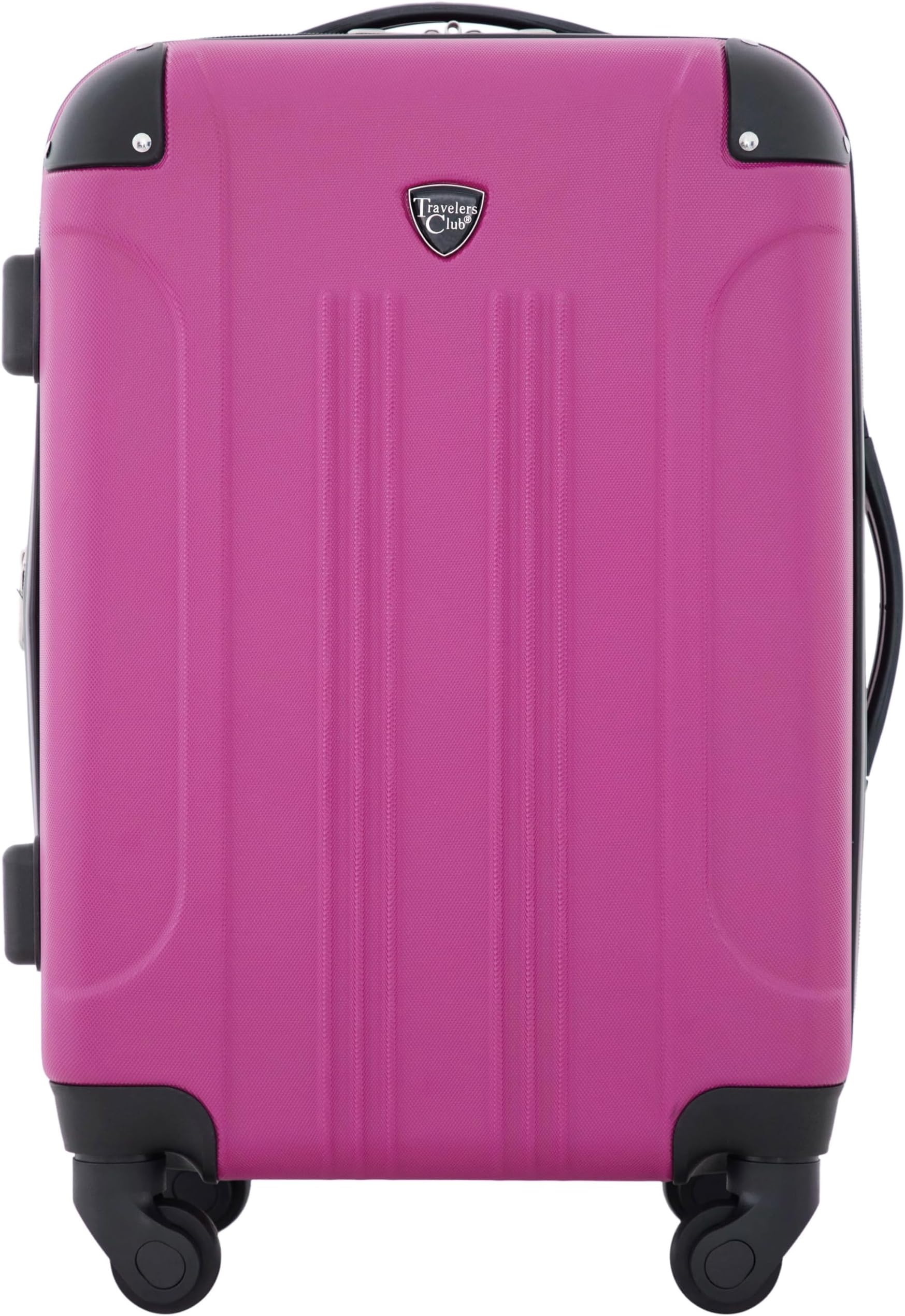 Travelers Club Chicago Hardside Expandable Spinner Luggages, Fuchsia, 20" Carry-on, Chicago Hardside Expandable Spinner Luggages