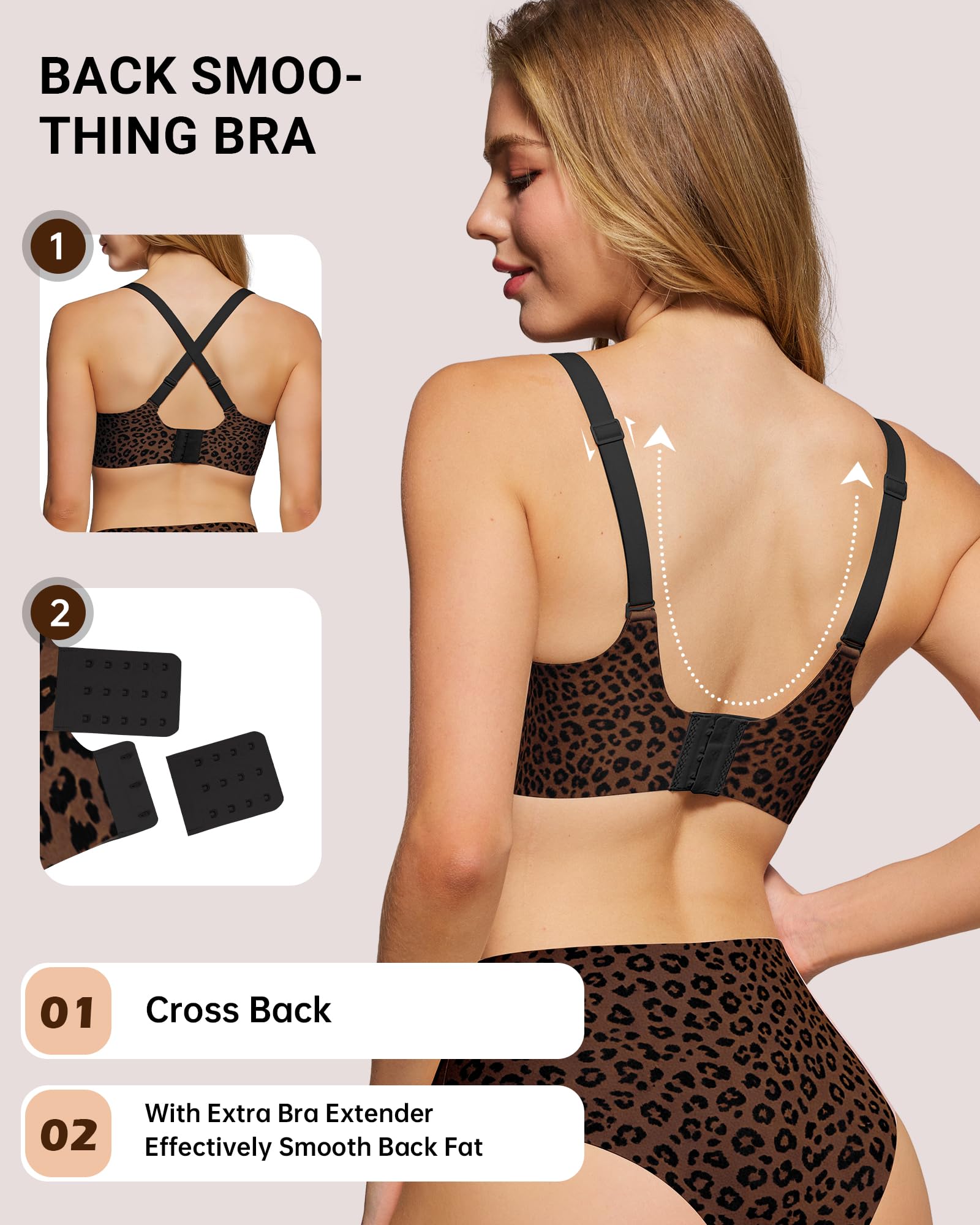 HORISUN Reggiseno senza fili in pizzo gelatina da donna, bralette senza
