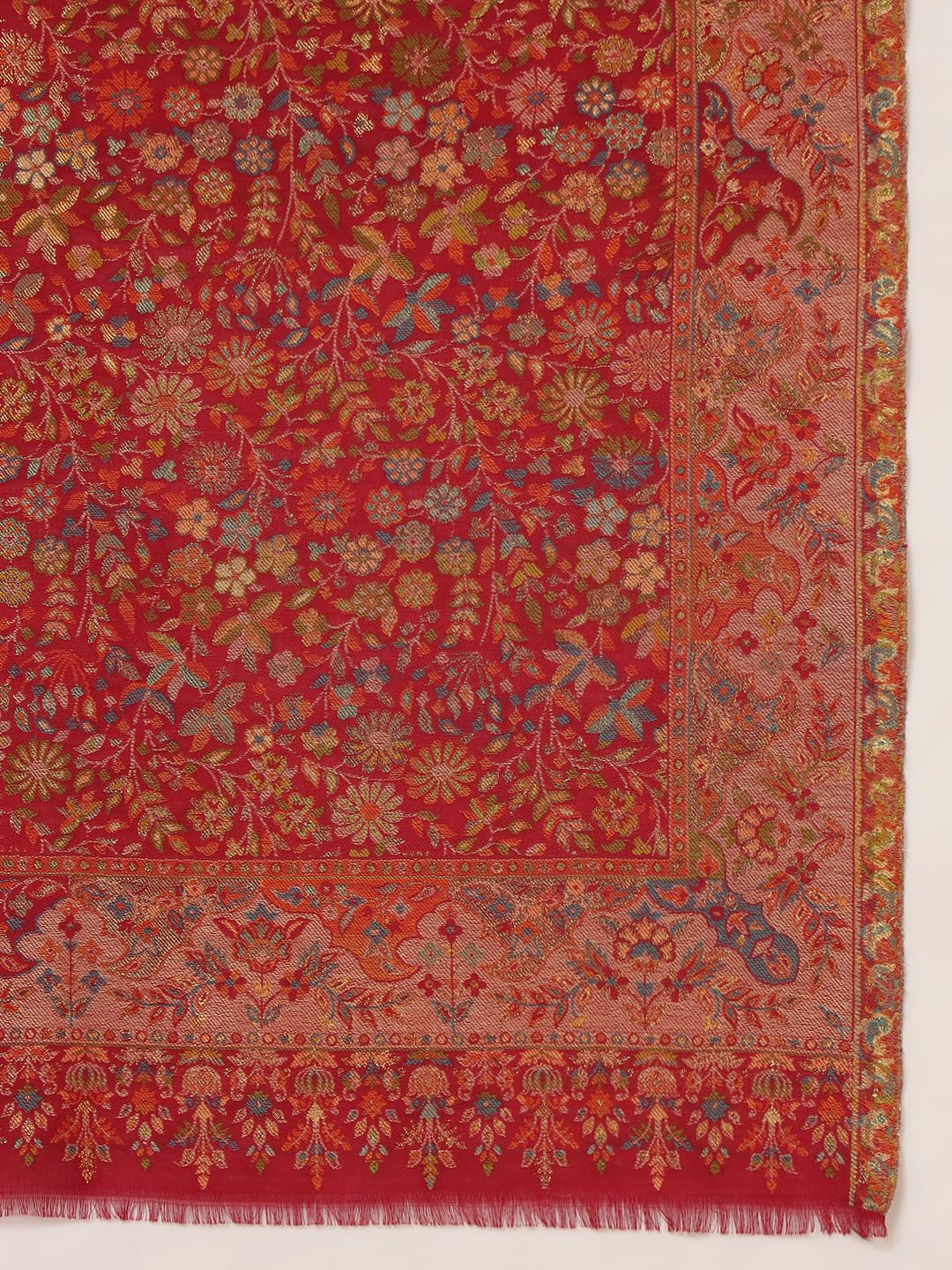 Pashmoda Chal de cachemira de mezcla de lana Nazrana Kaani para mujer (tamaño: 101 x 203 cm)
