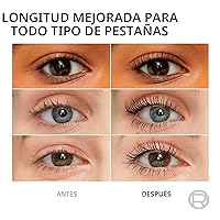 Vista 3 de L'Oreal Paris - Máscara de alargamiento de pestañas, maquillaje telescópico original, con cepillo de doble precisión para separar pestañas, lavable