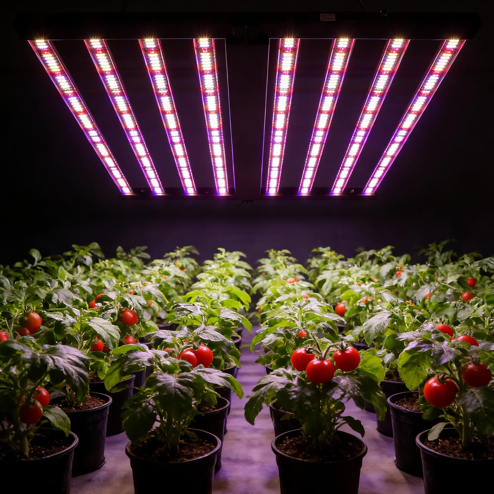 Garvee 600/720/1000w Lampe LED Horticole à 8 Bandes, 230V Lampe Plante Interieur avec Lumière Réglable et Pliable, Couvre 4x4 Pieds, Convient Aux Plantes D'intérieur, Aux Semis y Aux Légumes