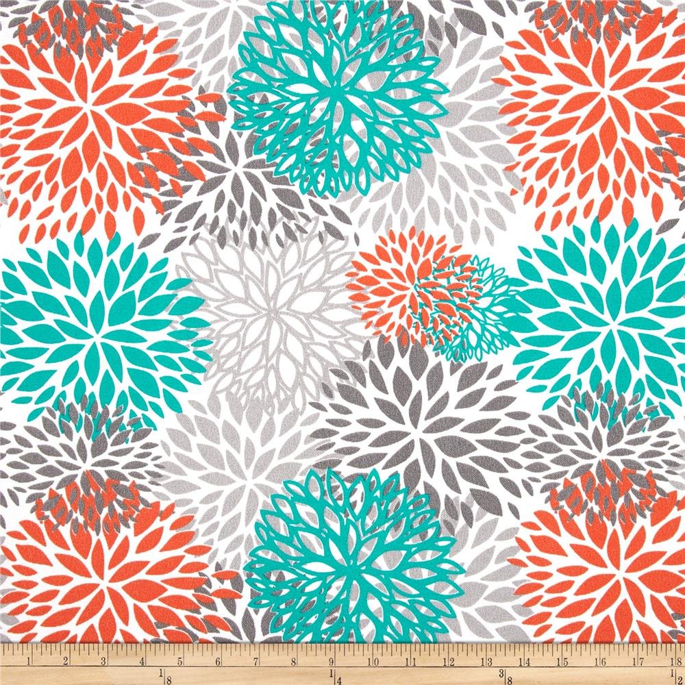 Premier Prints Indoor/Outdoor Blooms Pacific, Fabric by the Yard