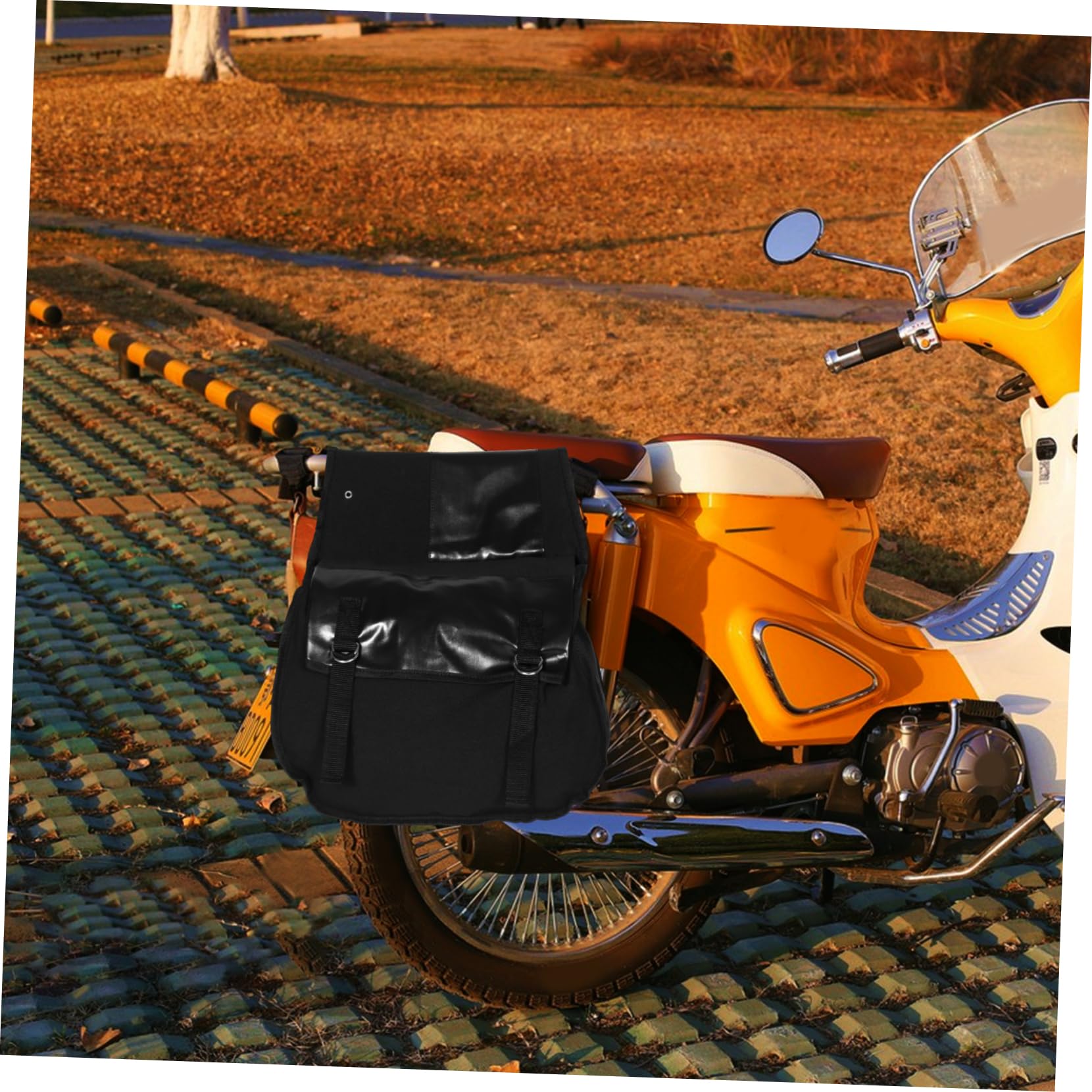 WOONEKY Bolsa Manillar Bicicleta Resistente y Espaciosa para Montañeras y Motocicletas Diseño con Múltiples Compartimentos para Organización