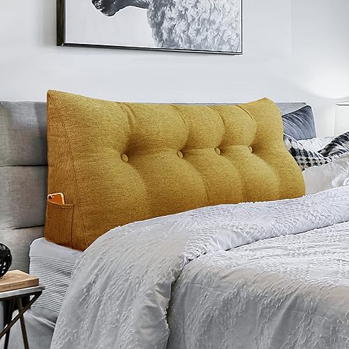 Almohada de cabecera de cuña para reposo en cama, almohada de lectura, almohadas triangulares, cabecero triangular, relleno de hueco, cojín de
