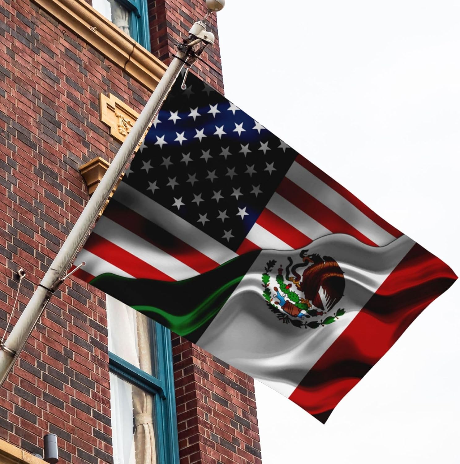 American Flag & Mexico Flag | 2x3 Ft Double-Sided Printing | Thickened Fabric Indoor/Outdoor Banner - Image 5