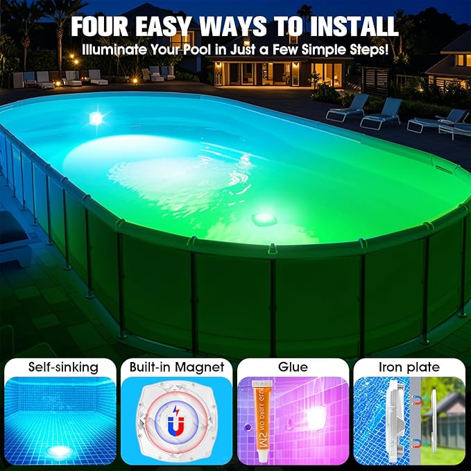 Luz de Piscina Submarina LED con Control Remoto - 1 pieza miniatura 4