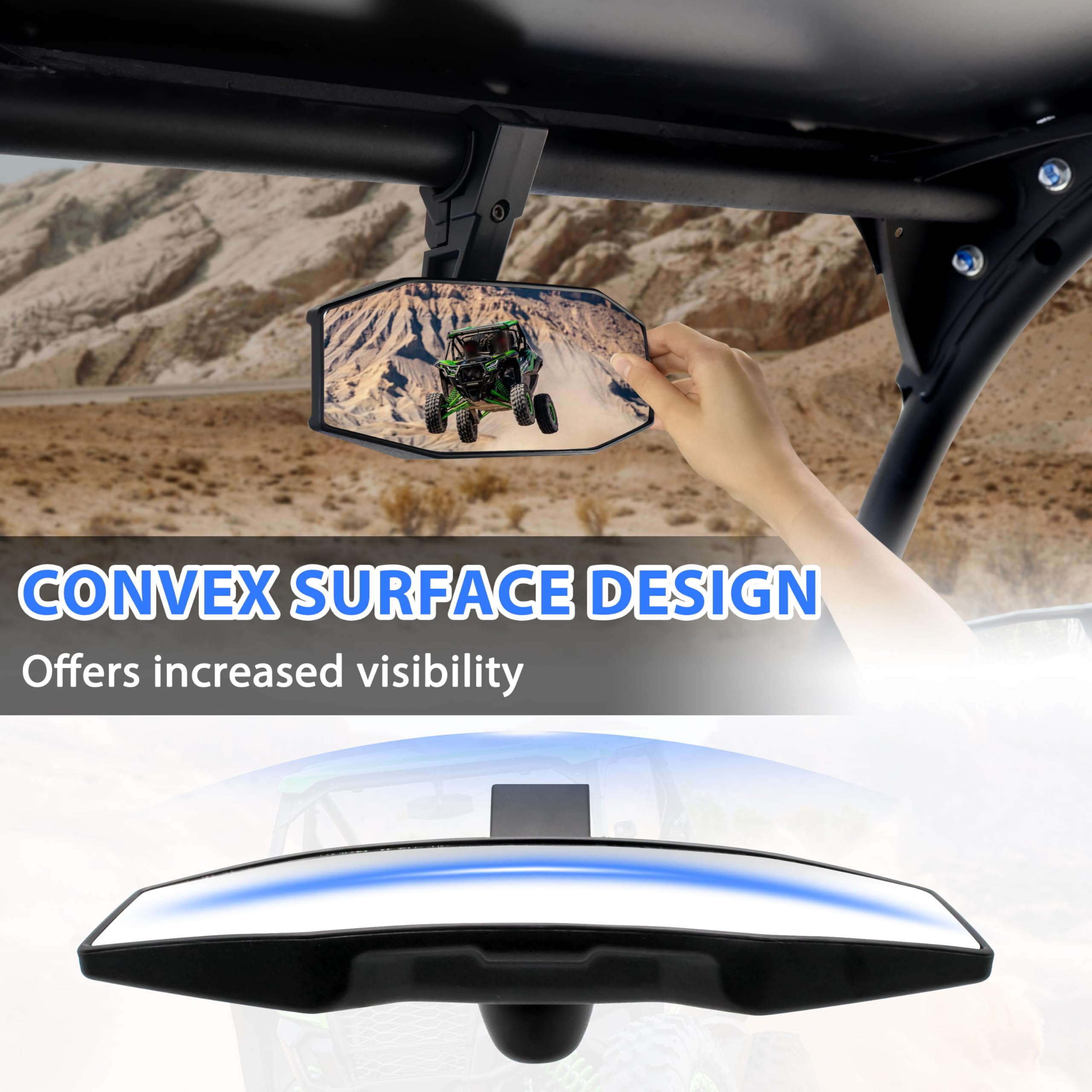 Amazon.com: SAUTVS Center Rearview Mirror for Kawasaki Teryx KRX