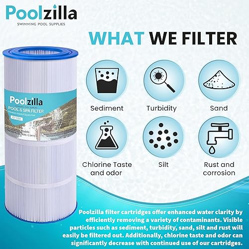 Miniatura 7 de Poolzilla Repuesto para filtro de piscina Pentair CC100, CCRP100, PAP100, PAP100-4, Unicel C-9410, R173215, Filbur FC-0686, 59054200, 160316,