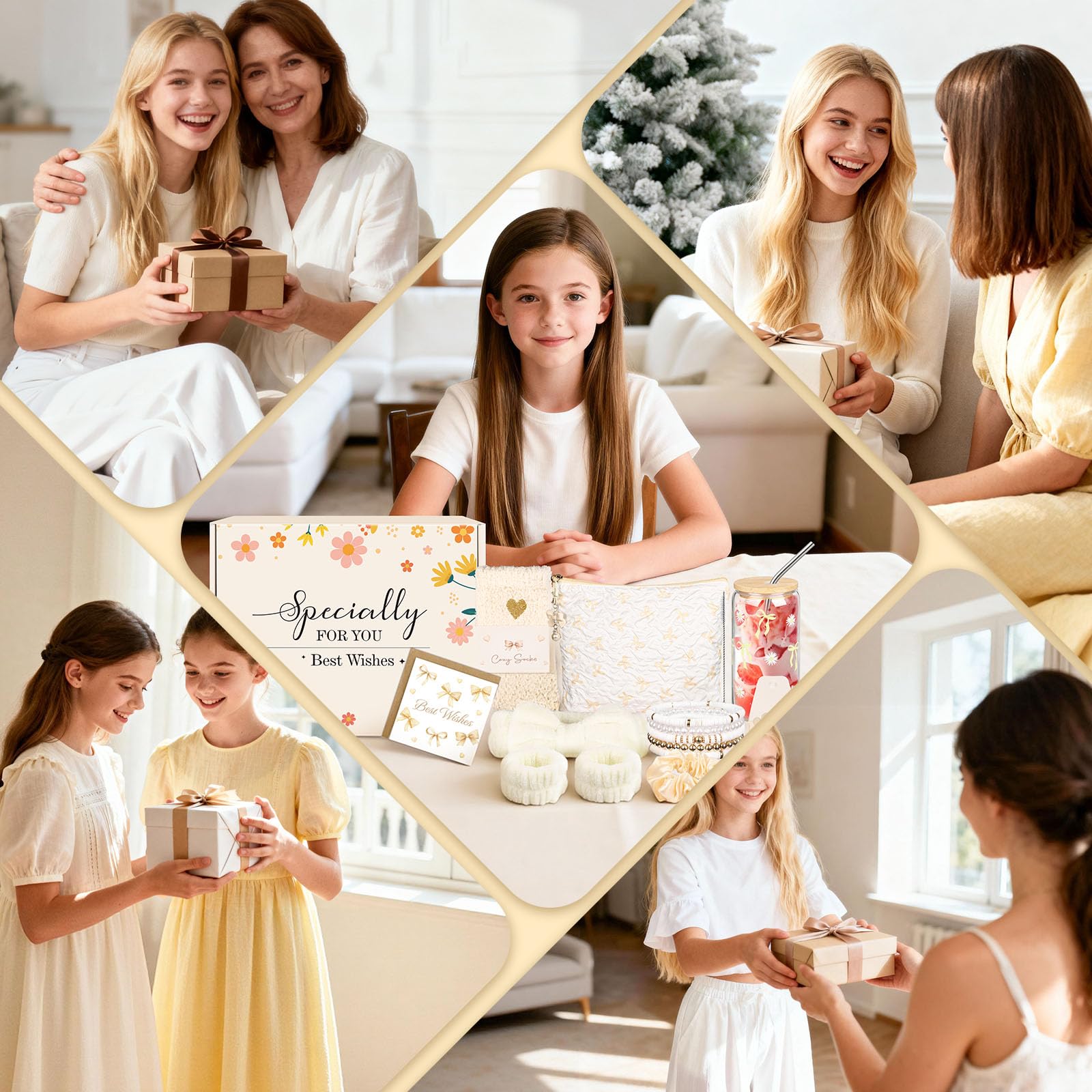 TUZELIYA Cadeaux pour filles adolescentes de 9, 10, 11, 12, 13, 14, 15, 16, 17, 18 ans, cadeau d'anniversaire pour fille, petite-fille, sœur, meilleure amie, nièce, beige