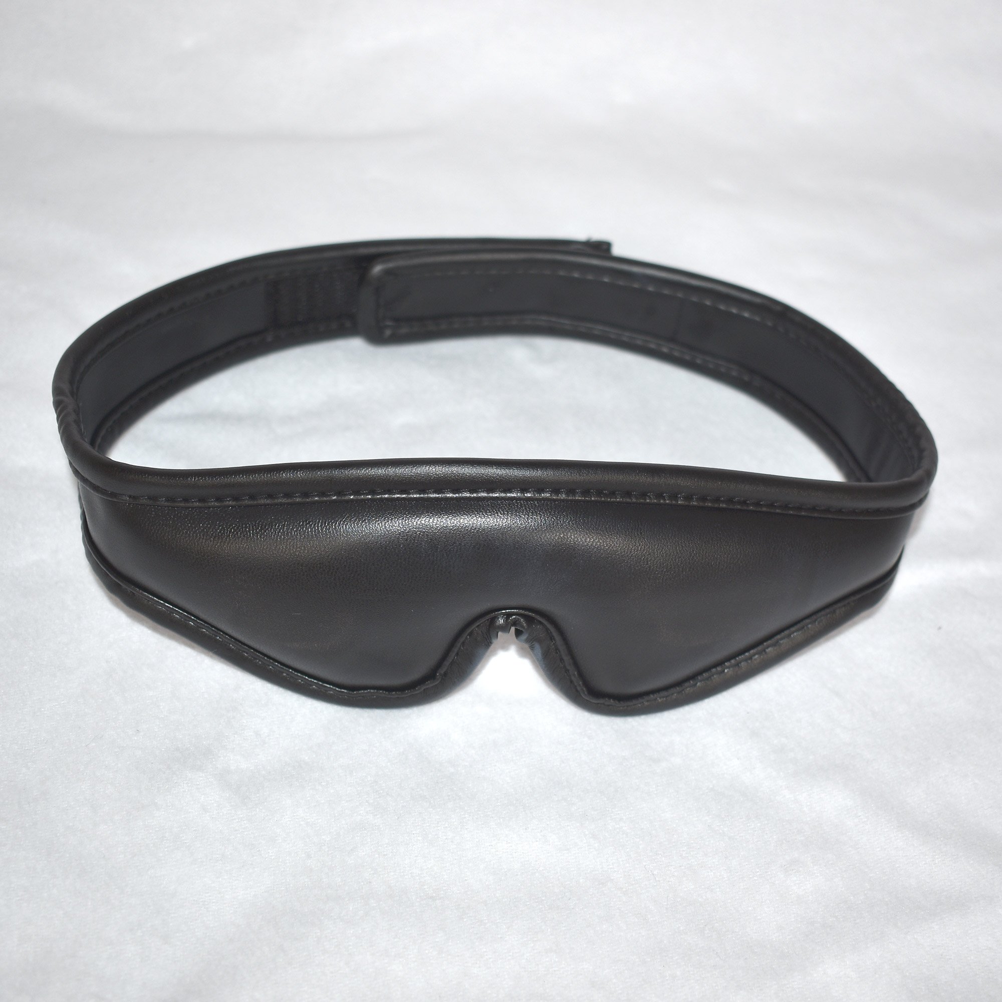Maschera BDSM in ecopelle, benda per gli occhi unisex, regolabile