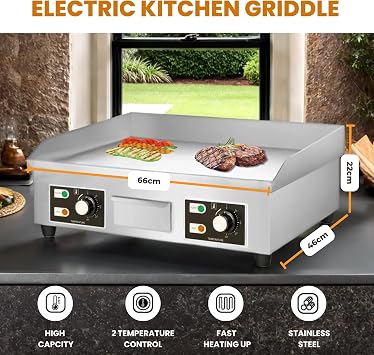MAGIC SELECT Professional Electric Kitchen Griddle 26 x 44 cm