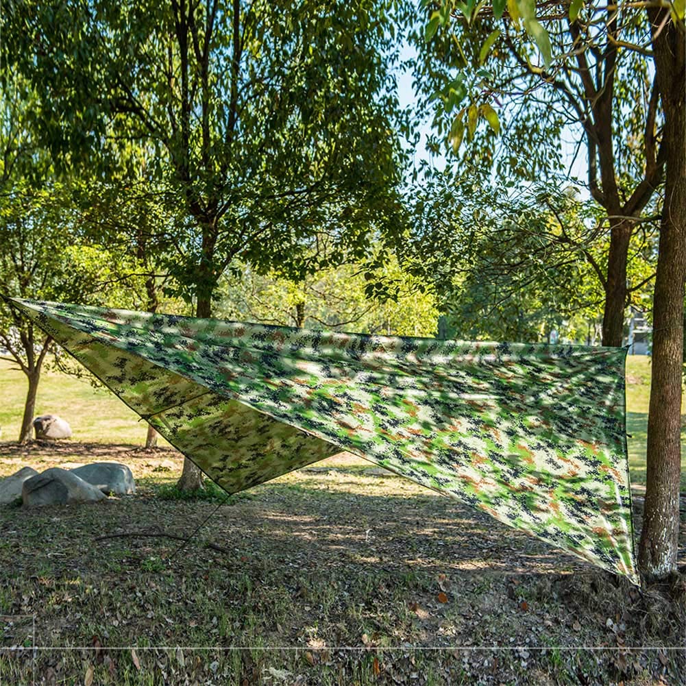 Telo Campeggio Amaca, 300 X 300 cm Tenda Resistente all'Acqua Riparo Tenda Parasole Tessuto, Amaca Antipioggia per Viaggi All'Aperto