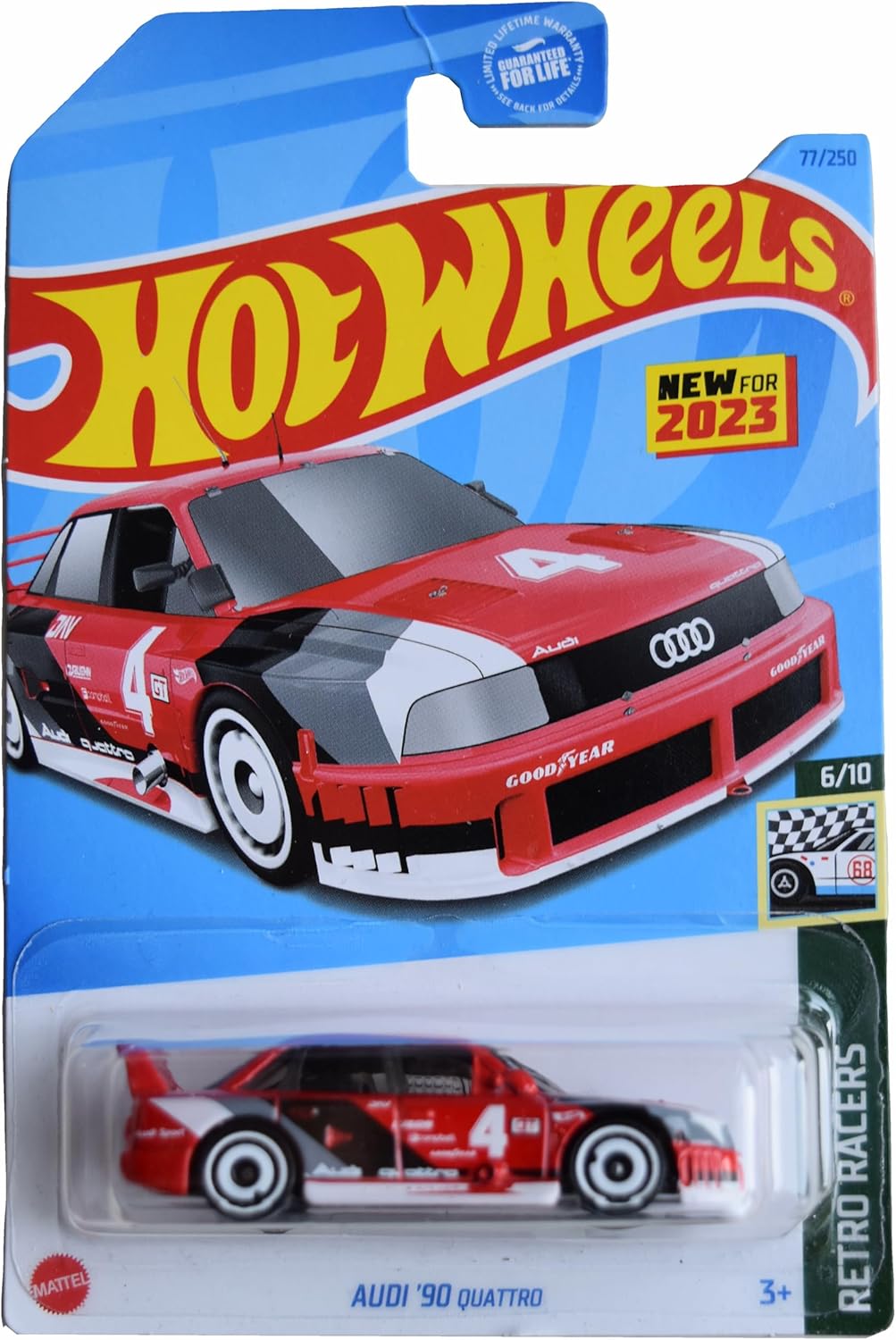 Hot Wheels Audi '90 Quattro, Retro Racers 6/10 [red] 77/250