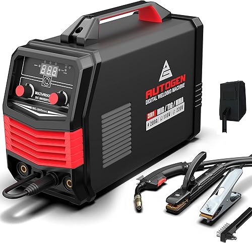 AUTOGEN 200A MIG Soldador 3 en 1 Flux MIGLift TIGMMA, soldador de doble voltaje de 110 V220 V, soldador multiproceso sin gas