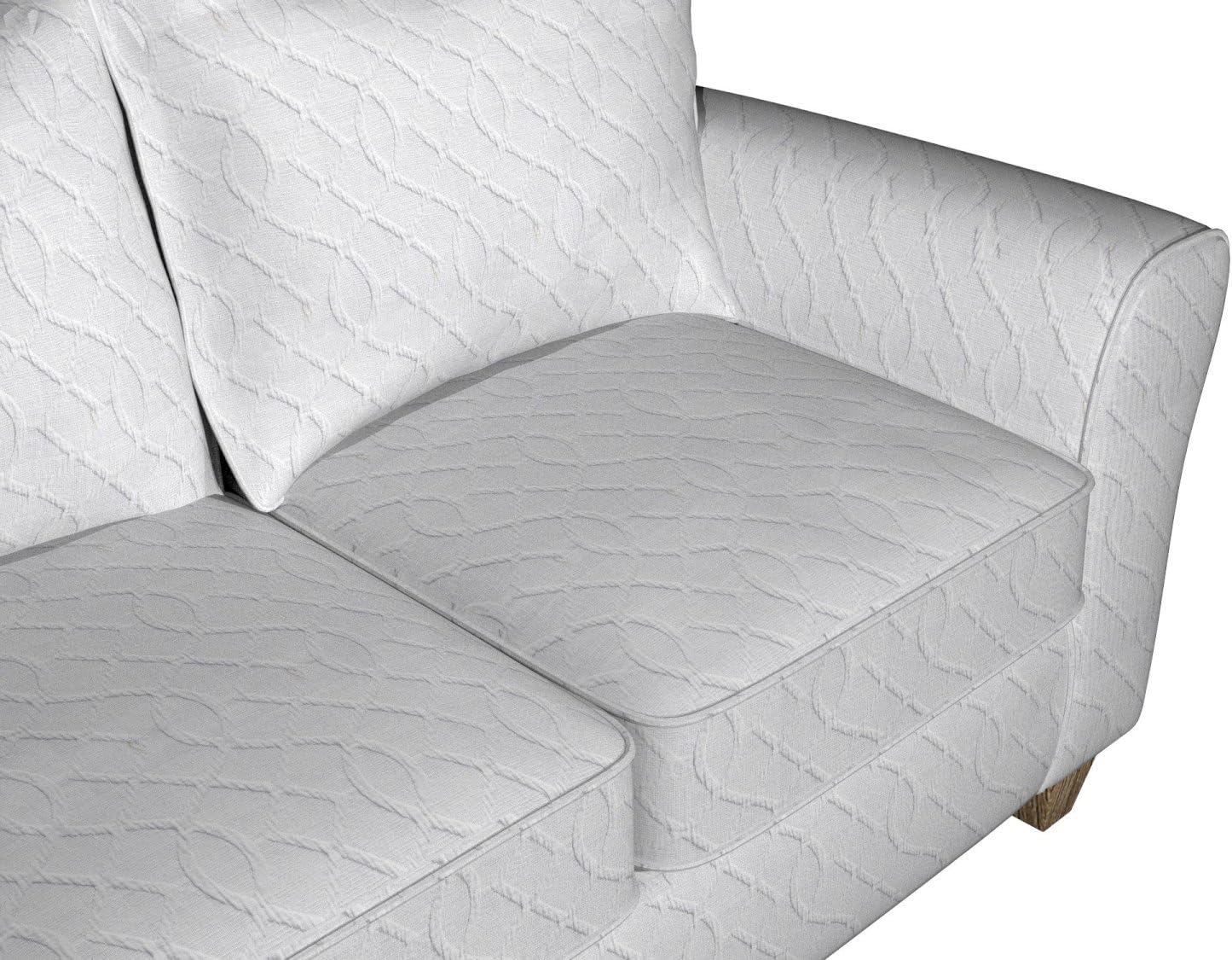 B0030A White Lattice Woven Contemporary Upholstery Fabric by The Yard