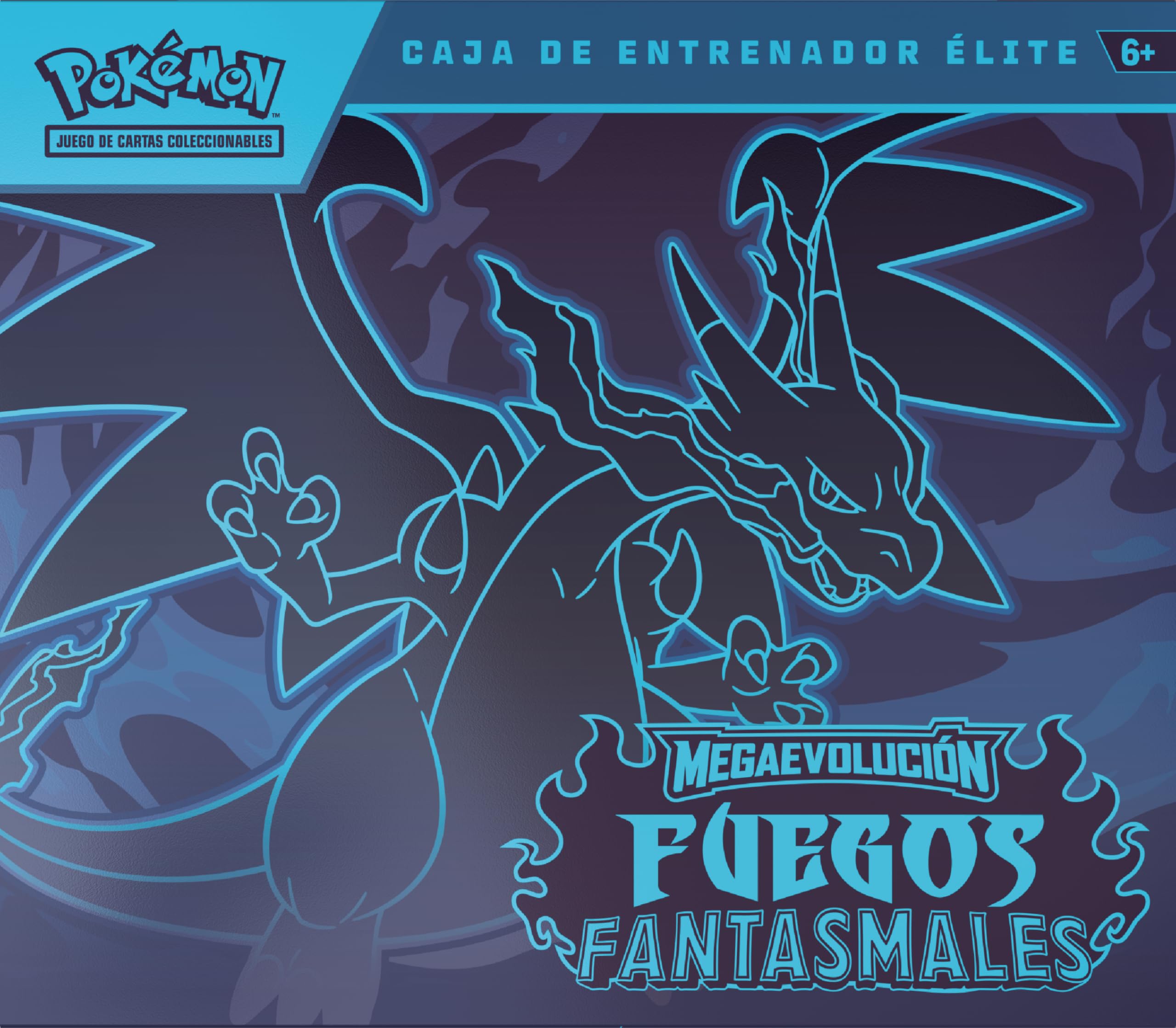 Pokémon: Caja de Entrenador Élite de Megaevolución-Fuegos Fantasmales de JCC Pokémon (1 Carta de promoción con ilustración expandida, 9 Sobres de Mejora y Accesorios prémium)