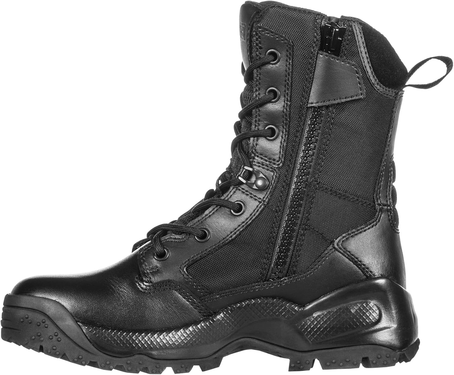 5.11 Tactical Women’s A.T.A.C. 2.0 8 Inch Side Zip Tactical Boot – Durable Duty Boot with Ortholite Comfort, Slip Resistant Outsole, Black, Style 12403ABR