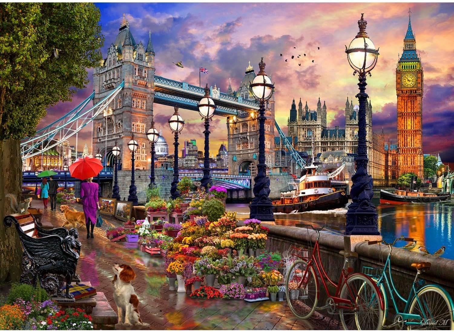 Vermont Christmas Company London Promenade Jigsaw Puzzle 1000 Piece