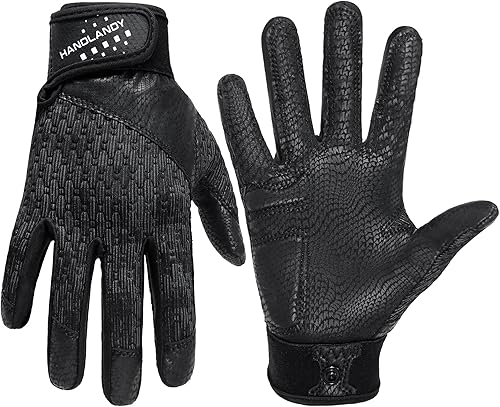 Vista 55 de HANDLANDY Guantes de bateo de béisbol para adultos y jóvenes, guantes de bateo de sóftbol transpirables para hombres, niños y niñas