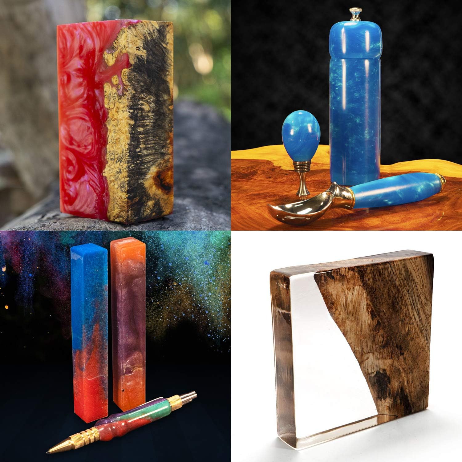 Wisebond Deep Pour Epoxy Resin is Super Clear Epoxy for River Tables and Casting with Super High UV resistance and looks like smooth liquid glass. 2:1 Ratio 1.5-Gal Kit, Amazing Clear Cast Epoxy Resin