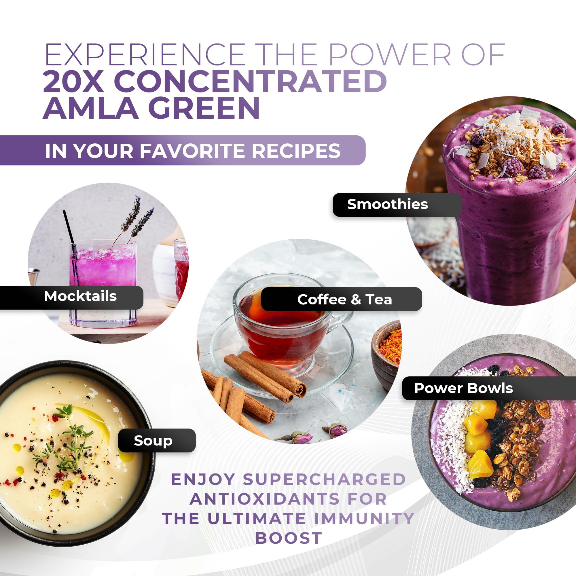 Amla Powder & Immunity Blend Superfood Supplement with Elderberry, 20x Ultra Concentrated Amla, Immune Support, Made with Ginger, Cinnamon, Peppermint, Indian Gooseberries, Immunity, 30 Servings — Amazon image 7