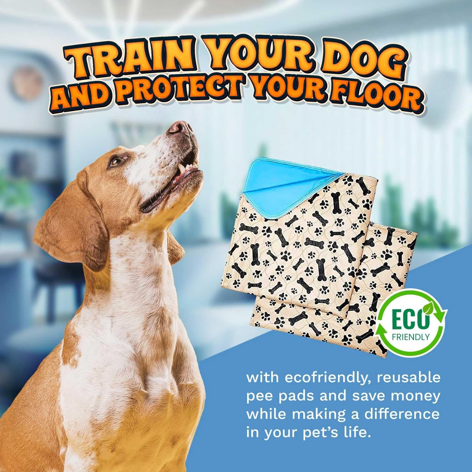Super Absorbent Washable Pee Pads for Dogs Large 35 x 31 (2-Pack) Puppy Pads pet Training Pads Reusable Pee Pads for Dogs 100% Waterproof Dog Puppy Pee Pads Extra Large Wee Wee Pads for Dogs pet Peed